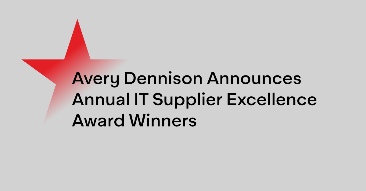 Avery Dennison IT Announces 2025 Supplier Excellence Award Winners
