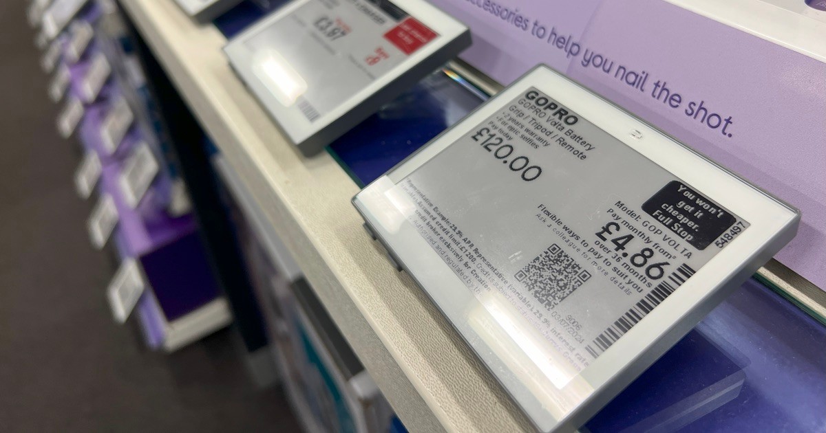 Just the ticket for customers as Currys rolls out Electronic Shelf Edge Labelling
