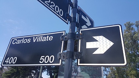 nova sinalização de rua elogiada pelos moradores de vicente lópez