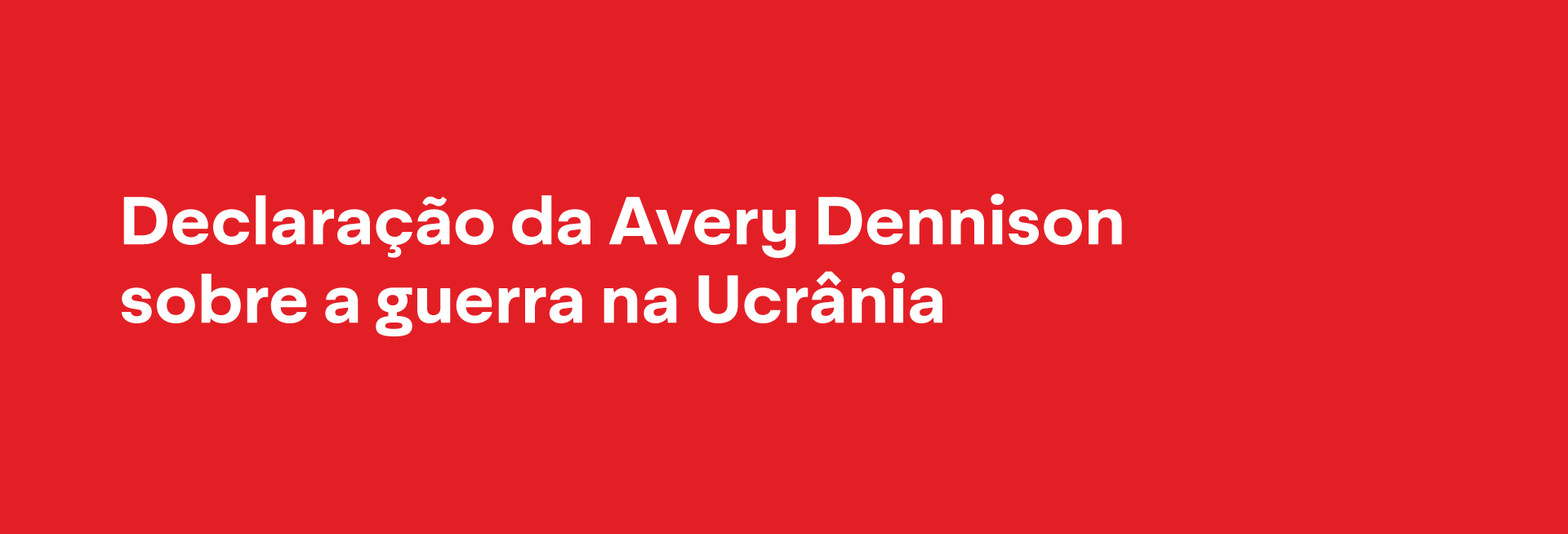 Nossa declaração pública sobre a guerra na Ucrânia